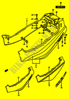 ACHTER KUIP  (MODELE M) KUIPDEEL/FRAME 1100 suzuki-motorfietsen GSX-R 1991 DP012828